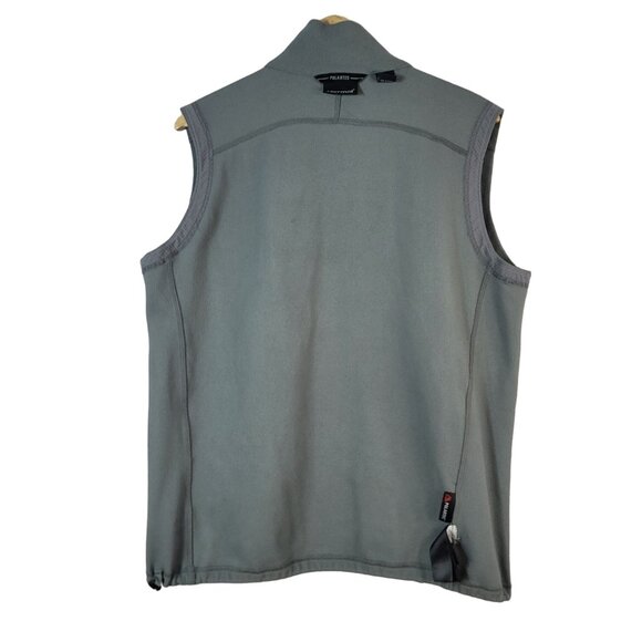 Marmot Mens Fleece Vest Gray Large Full Zip Collar Pockets Polartec C81070 - Picture 5 of 13